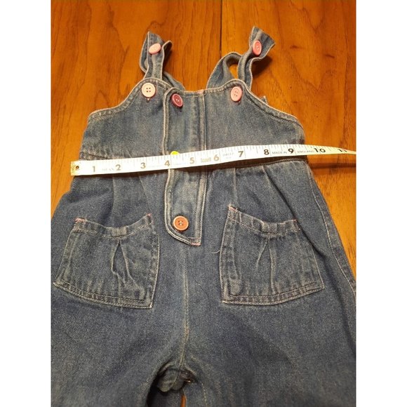 Little Ones Bibs Toddler Girls Denim Overalls Vintage 12 Months - Picture 6 of 9